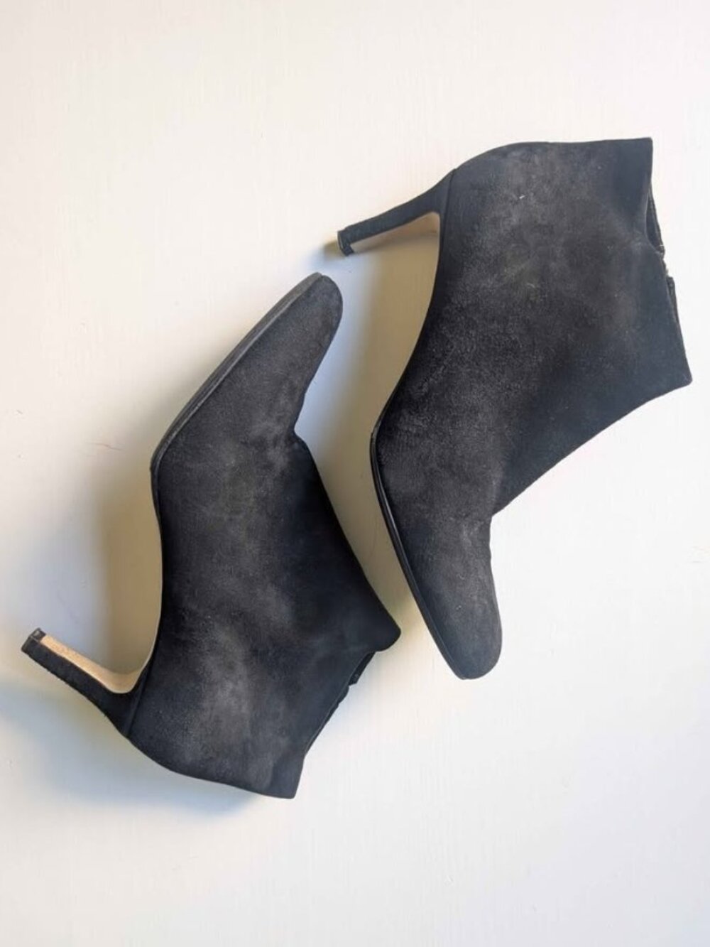 Hobbs London Minimalist Black Suede Ankle Boots | Made in Italy | Size EU 40